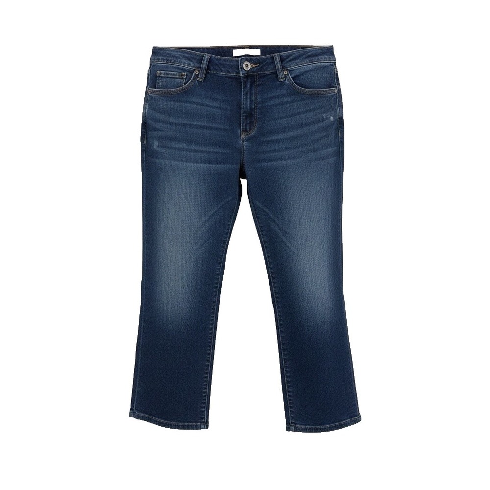 Sonoma Capri Jeans Womens 18 Blue Wash Stretch Comfort High Rise Cropped Denim